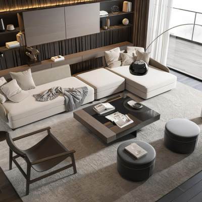 Minotti 现代沙发茶几组合